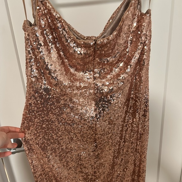 Revelry Skye rose gold sequin bridesmaid dress/formal gown. Only worn once! - Picture 6 of 6